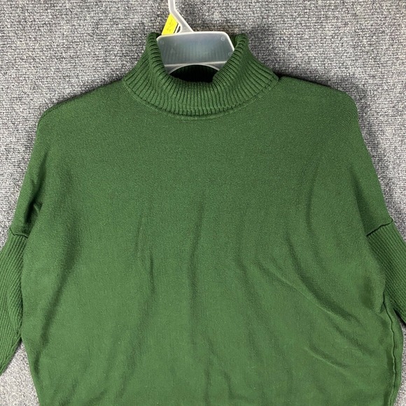 Joseph A Sweater Women's Small‎ Pullover Turtleneck Green Rayon Blend S - Picture 2 of 8